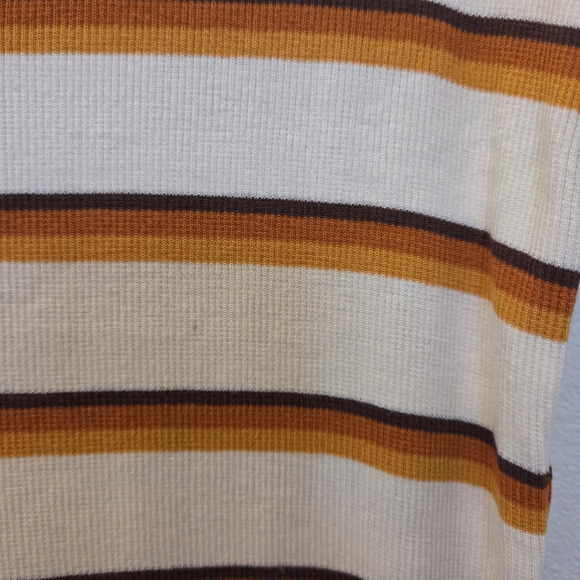 Volcom Cream and Brown Striped Shirt Dress - Picture 6 of 7